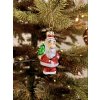 EmaHome vánoční ozdoba / skleněná / 2x Santa Claus