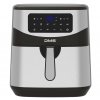 Digitální horkovzdušná fritéza DMS Germany HF-7S / 1800 W / 7 litrů / černá/nerez