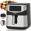 Digitální horkovzdušná fritéza DMS Germany HF-7S / 1800 W / 7 litrů / černá/nerez