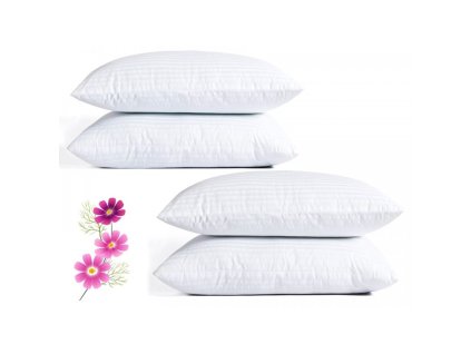 Sada 4 vysoce kvalitních polštářů Herzberg HG 7048 PP o rozměrech 71x48x20 cm