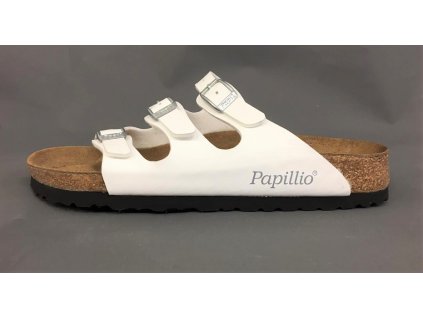 Zdravotní pantofle korkové kožené Birkenstock Papilio Florida White vel. 39