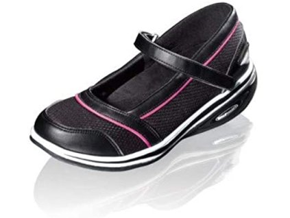 Walkmaxx - Baleríny 2.0 vel. 38 / černé s růžovým prvkem