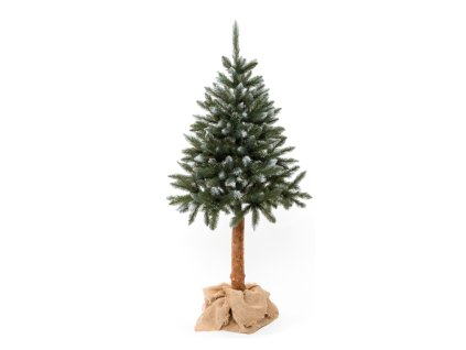 Vianočný stromček / stromček / stromček MCHP11 zasnežený smrek na kmeni / 160 cm / umelý