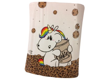 Chubby Unicorn - Deka 130 x 160 cm cookies