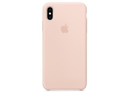 Kryt na mobil Apple Silicone Case na iPhone Xs Max - pískově růžový
