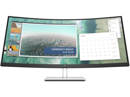 Monitor HP E344c Curved / 34" / LED / VA / 4ms / 3000:1 / 400cd/m2 / 3440 × 1440 / DP / černá / stříbrná