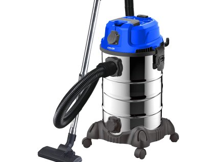 Priemyselný vysávač 4v1 DMS - 30l, 2300W, modrý | mokré a suché vysávanie | fukár | vysávanie horúceho popola | samočistenie | so zásuvkou