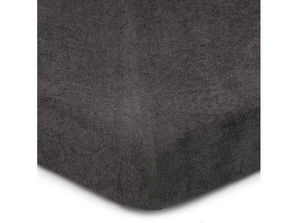 EmaHome - Froté prostěradlo 160x200 cm tmavě šedá 301