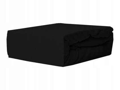 EmaHome - Froté prostěradlo 180x200 cm černá 304