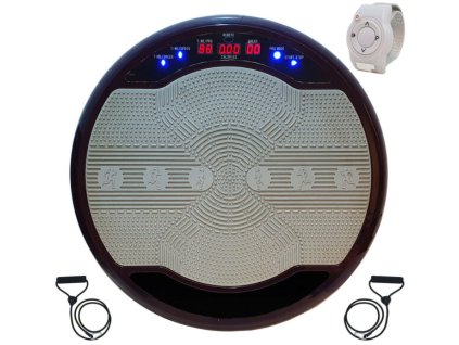 Fitness vibrační deska / vibrační trenažér / LED osvětlení / Fialová