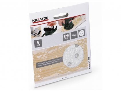 Kreator brúsny papier pre PowerPlus POWE40030, POWX0485 a POWX0471 / 125 mm / zrnitosť 60