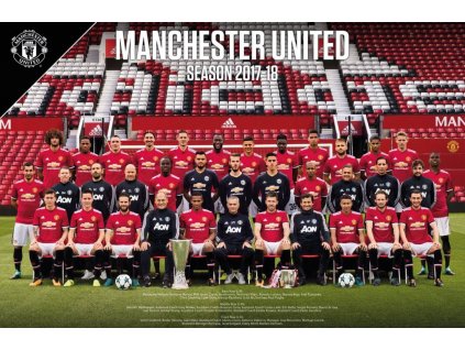 Plakát Manchester United FC Squad 52 (2017-2018)