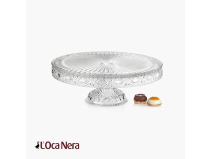 Stojan na dorty skleněný L'Oca Nera / 28 cm