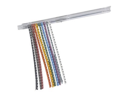 Sada značek CAB 3 pro kabely s průřezem 0,15 až 0,5 mm2 a svorky Viking 3 - 2500 značek