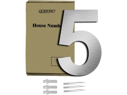 ČÍSLA DOMU "5" nerezová ocel 20 cm
