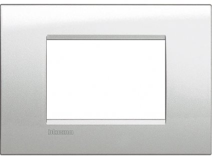 Bticino Livinglight deska / 3 čtvercové moduly / LNA4803GL / stříbrná