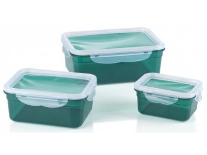 GOURMETmaxx nádoby na skladování potravin Klick-it / 6 ks / zelená