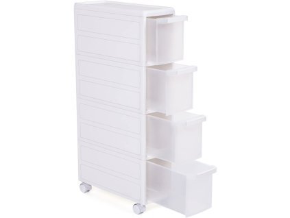 Koupelnová skříňka s kolečky KFR05W / bílá