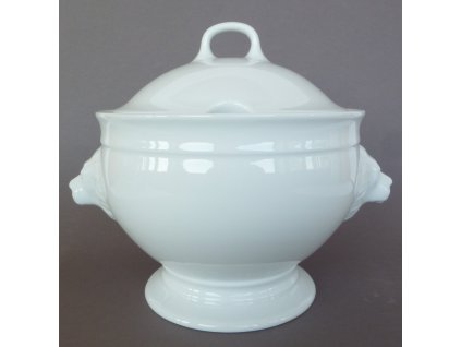 Porcelánová mísa na polévku lví hlava van Well 2,7 l / bílá
