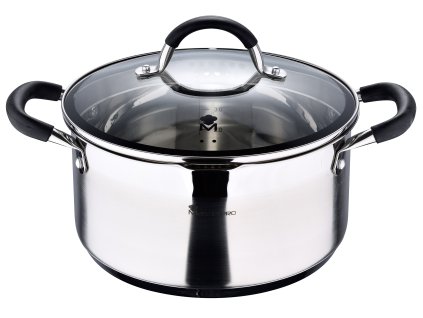 Hrniec Masterpro z nerezovej ocele / 24 x 12 cm / 5 l / strieborná