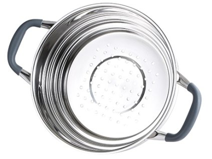 Parný hrniec Masterpro z nerezovej ocele / 24 x 10 cm / 4 l / strieborná