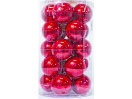 Set vánočních skleněných ozdob koule DUE ESSE / Ø 8 cm / 20 ks / červená