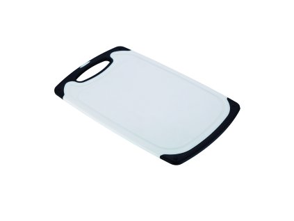 Bergner Antibakteriálna kuchynská doska na krájanie 31,5 x 20 x 0,9 cm / čierna a biela