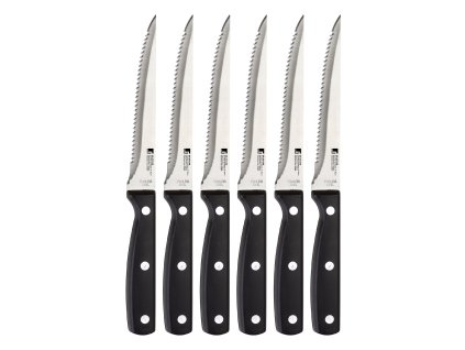 Sada 6 steakových nožů z nerezové oceli Bergner / 12,5 cm
