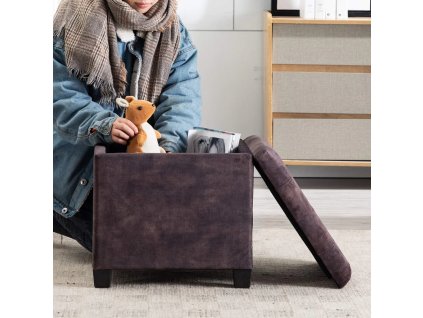 Taburet 45cm kulatý polstrovaný sedák HNNHOME / taburet / sametová podnožka / šedá