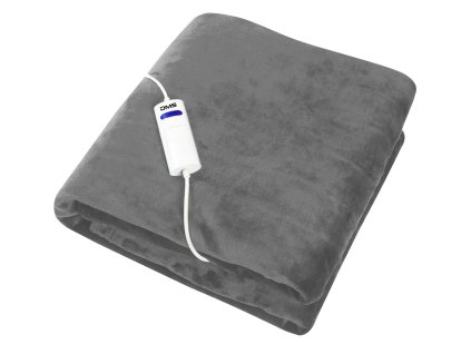 DMS® elektrická vyhřívaná přikrývka XXL / šedá / automatické vypínání / 160W / 180x130cm