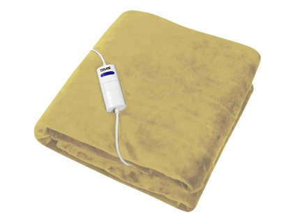 DMS® elektrická vyhřívaná přikrývka XXL / béžová / automatické vypínání / 160W / 180x130cm