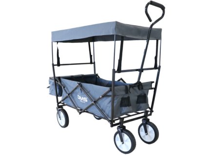 Skladací vozík so strechou DMS Germany / prepravný vozík / nosnosť 70 kg / modrý