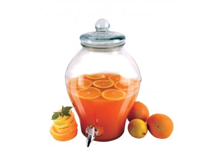 Láhev sklo+kohoutek Apple 6,5 l