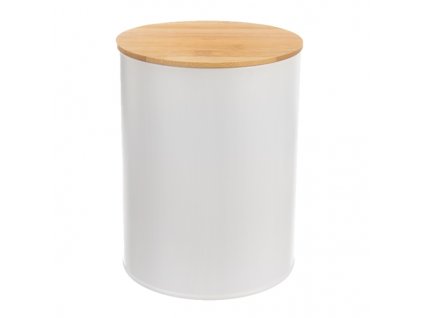 Plechová/bambusová škatuľa s priemerom 13 cm WHITELINE