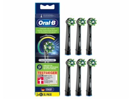 Hlavice zubních kartáčků Oral-B CrossAction se štětinami Cleanmaximiser / 6 kusů / černá