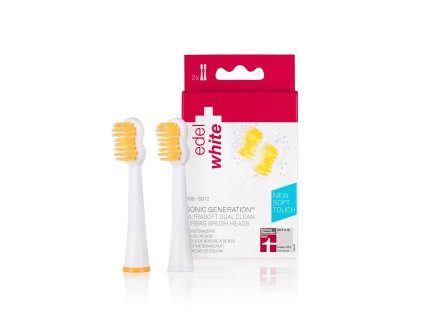 Náhradní kartáčkové hlavy Edel+White-SG8 Sonic Generation 8 Sonic UltraSoft Dual Clean Airbag – 2 v balení
