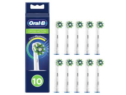 Doplňovací hlavy Oral-B CrossAction odstraňují více plaku, technologie štětin, 10 balení