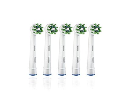 Braun Oral-B CrossAction hlavice zubního kartáčku se štětinami Cleanmaximiser pro holistické čištění úst, balení 5 ks