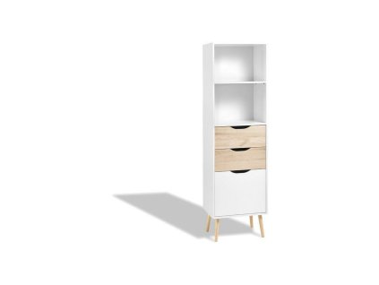 Úložný regál EmaHome (317007) - bříza/bílá / skandinávský styl / skandinávský nábytek
