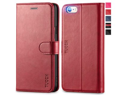TUCCH puzdro pre iPhone 6S, iPhone 6 Wallet Case / červené