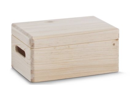 Drevený úložný box s vekom Zeller, 30 x 20 cm / borovicové drevo