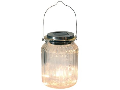 Solárna lampa LED sklenený kontajner