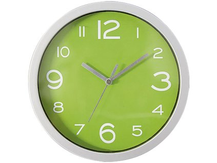 Nástenné hodiny okrúhle BASIC Ø 20 cm / zelené