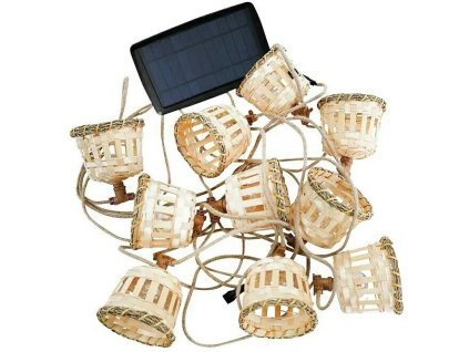 Solárne LED osvetlenie Aurora 10 x 0,2W / hnedá