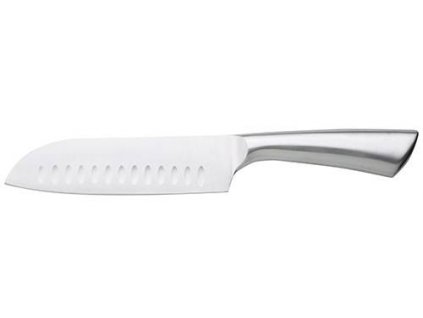 Kuchynský nôž Bergner Santoku / 17,5 cm / nerezová oceľ / strieborný