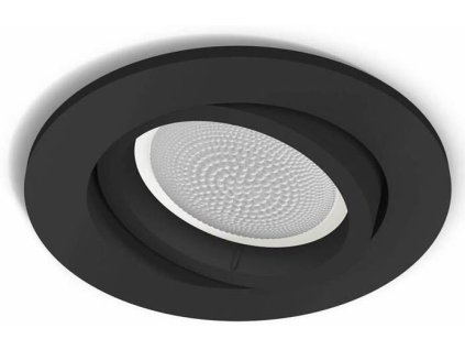 Inteligentné LED vstavané reflektory Centura GU10 / 5,7 W / biela a farebná atmosféra / čierna
