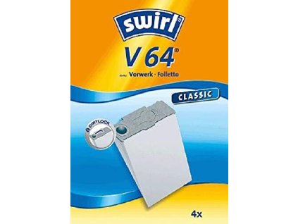 Vrecko na prach do vysávača s prachovým filtrom Swirl V64 Folletto / 4 ks
