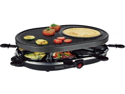 Elektrický gril 2v1 Royalty Line RL -RC82632G / 8 kusov Raclette / 1200W / čierny