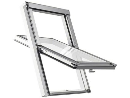 Strešné okno SKYLIGHT 55 X 78 cm pre strechy 15°-90° Uw 1,3 W/m²K PVC/biela