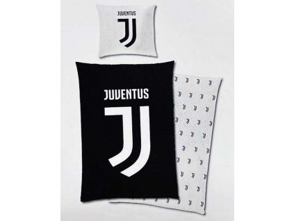 Posteľná bielizeň Allegro 65 x 65 / 140 x 200 cm Juventus 100% bavlna / čierna / biela